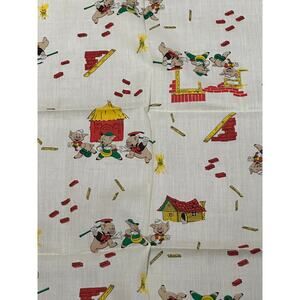 The Three Little Pigs, Fabric Panel, 44x74", Sewing Supply, ~ 250729-WH 534